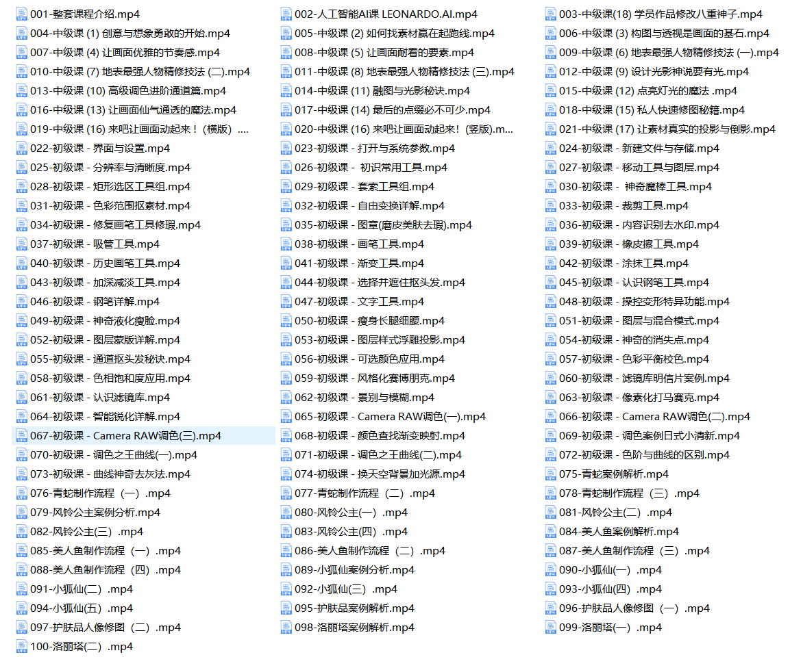 PS人像二次元AI智能修图合成视频教程