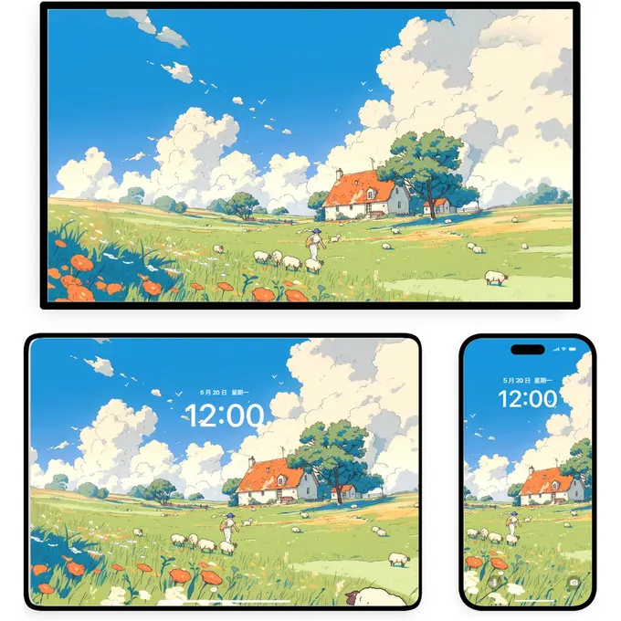 宫崎骏风格的治愈系4K高清壁纸合集