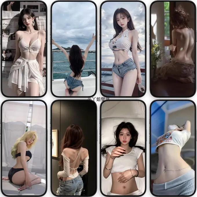 46张性感美少女3D景深苹果IOS26手机壁纸