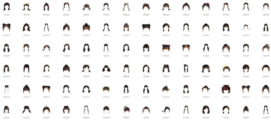 人物证件照头发素材图片合集免费分享