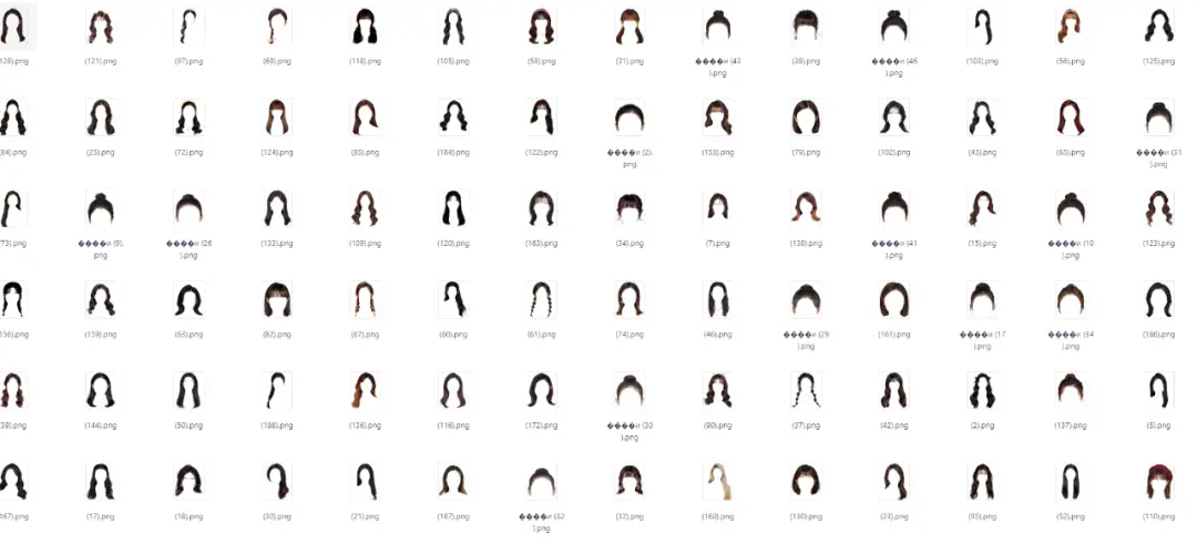 人物证件照头发素材图片合集免费分享