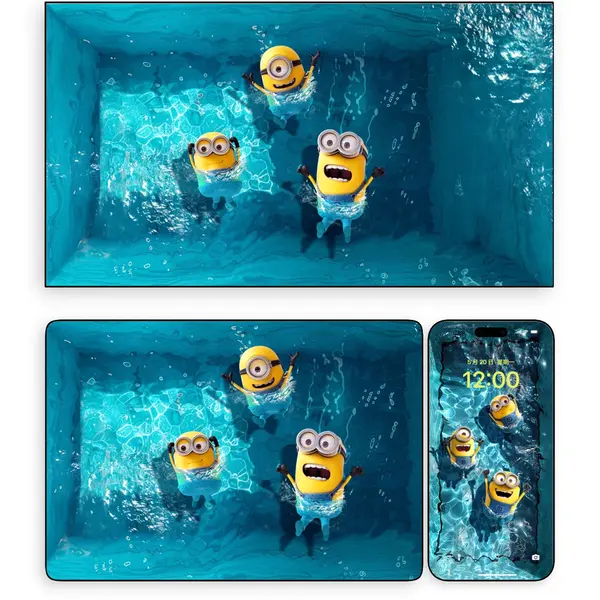 42张小黄人泳池4K高清无损壁纸 第2张