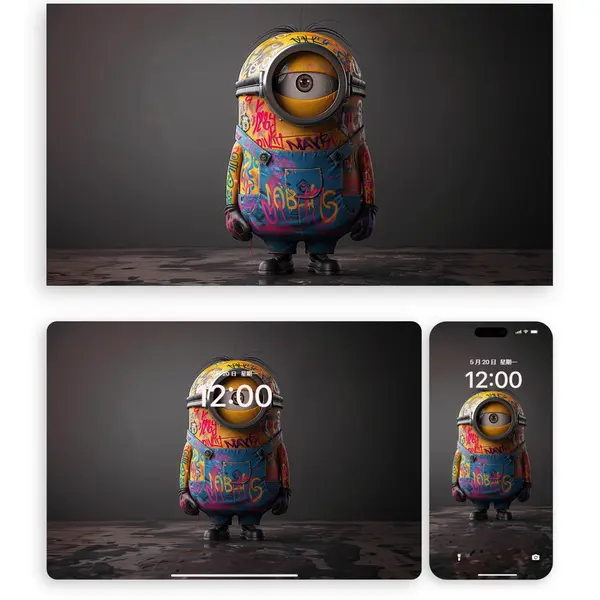 58张小黄人艺术家9K超清壁纸打包合集