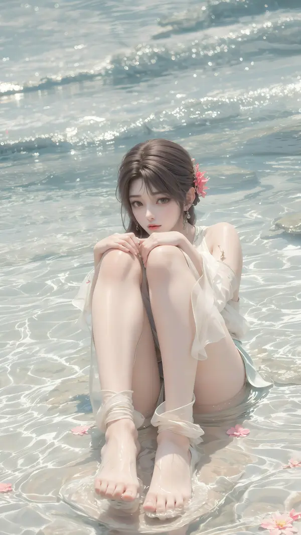 10张完美世界火灵儿戏水美图8K壁纸 第2张