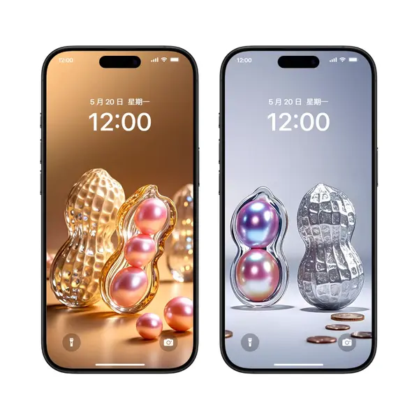 2张金花生银花生金钱满地4K超清手机壁纸 第1张