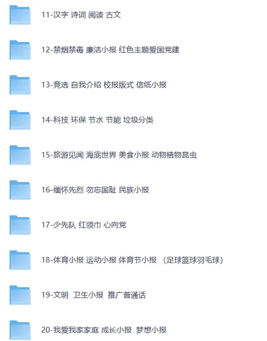 《小学生手抄报模板》合集 / 海量手抄报、小报、WORD电子模板 第1张