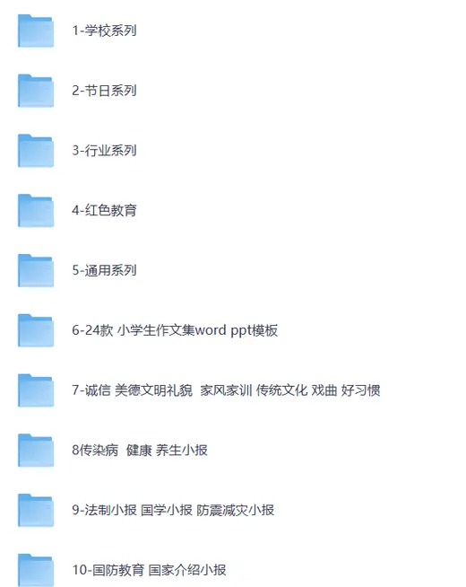 《小学生手抄报模板》合集 / 海量手抄报、小报、WORD电子模板 第2张