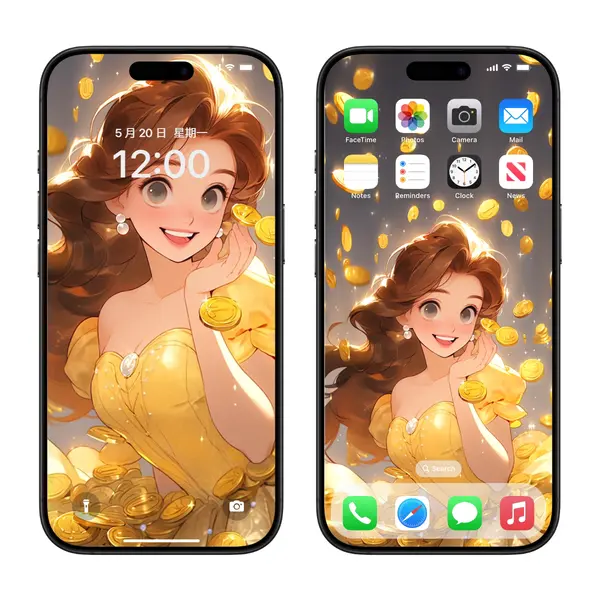 12张新暴富6位公主经典款4K超清手机壁纸图片 第3张