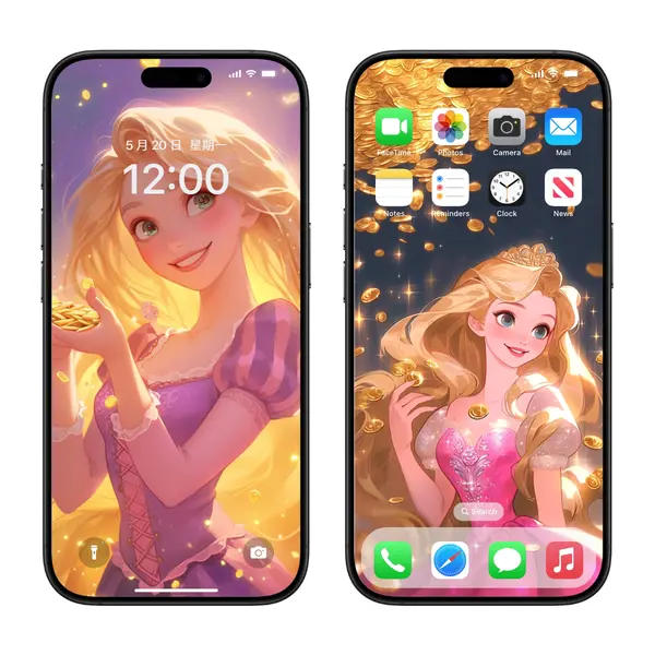 12张新暴富6位公主经典款4K超清手机壁纸图片 第1张