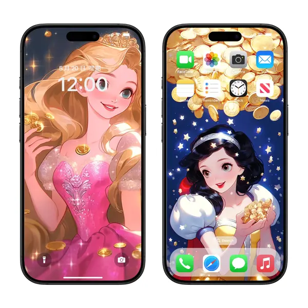 12张新暴富6位公主经典款4K超清手机壁纸图片 第5张