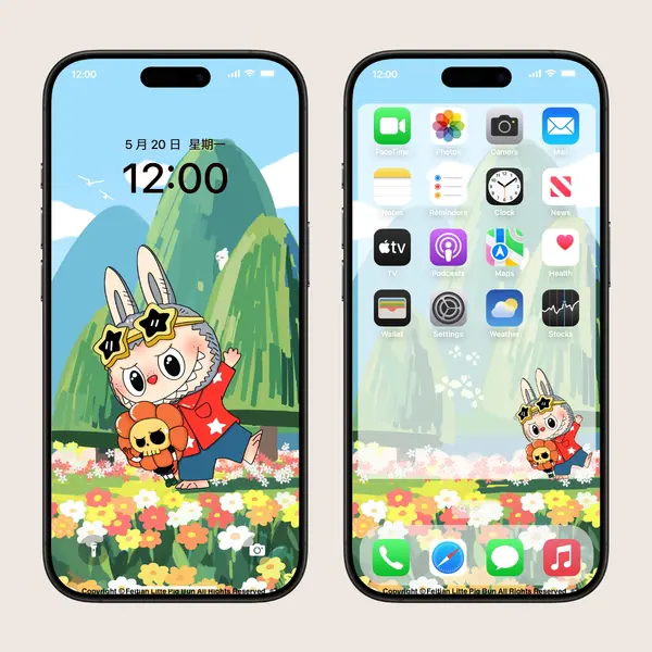 10张拉布布Labubu手机静态壁纸 锁屏+主屏 苹果安卓 第3张