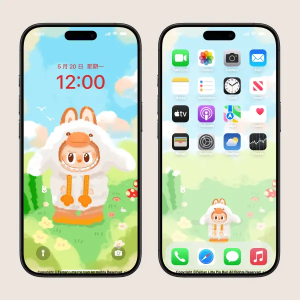 10张拉布布Labubu手机静态壁纸 锁屏+主屏 苹果安卓 第5张