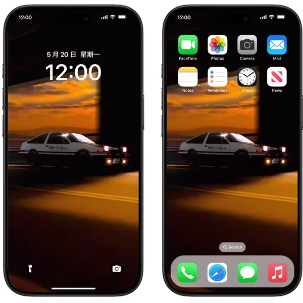 头文字D拓海AE86漂移苹果手机实况动态图片壁纸