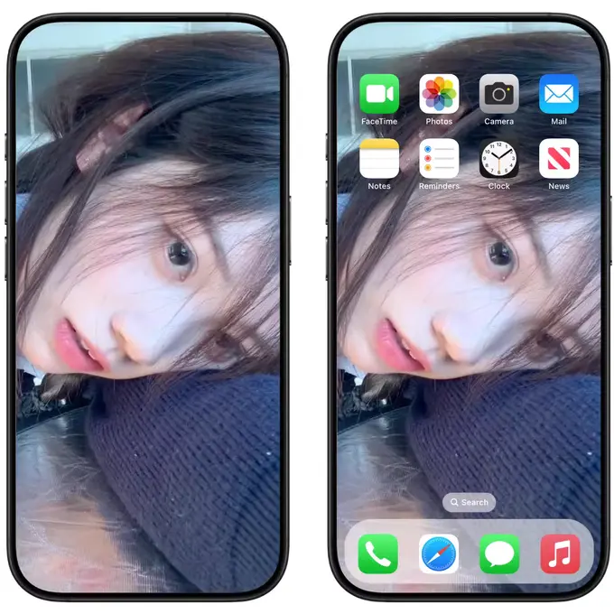 清纯女生苹果手机动态锁屏apple实况壁纸