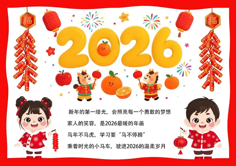 65张马年春节习俗手抄报模板，高清可打印！