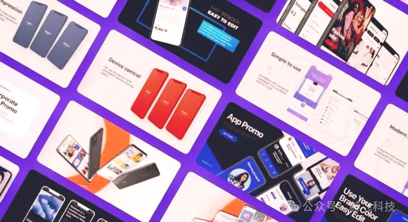 【AE模板】封面视频样机APP作品展示动态合集