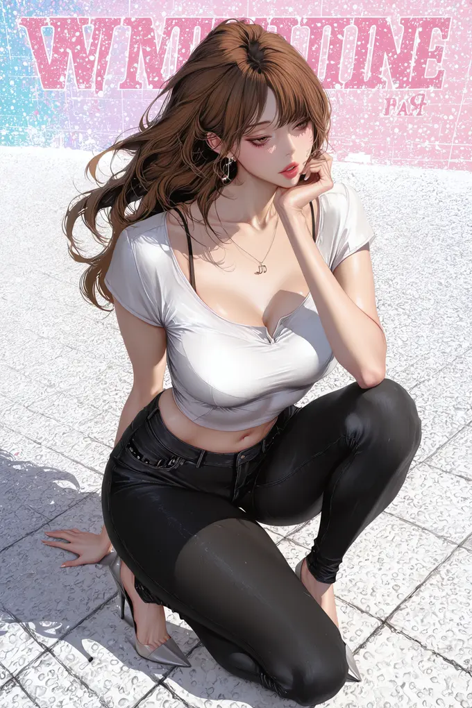 10张超高清AI淑英牛仔裤美图壁纸【137M】 第2张