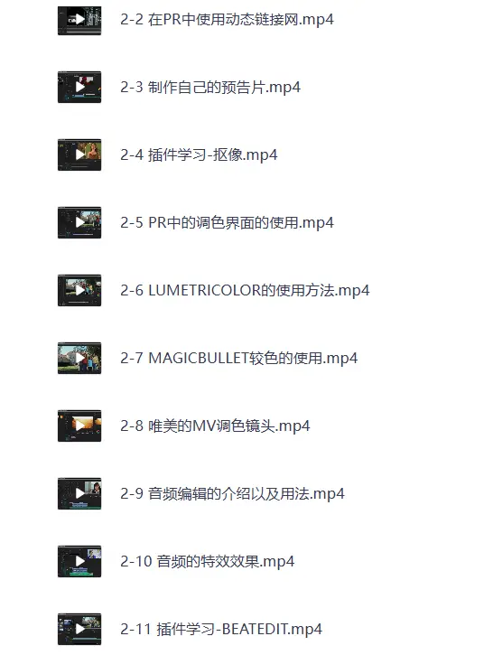57套PR零基础到进阶剪辑实战视频免费下载 第4张
