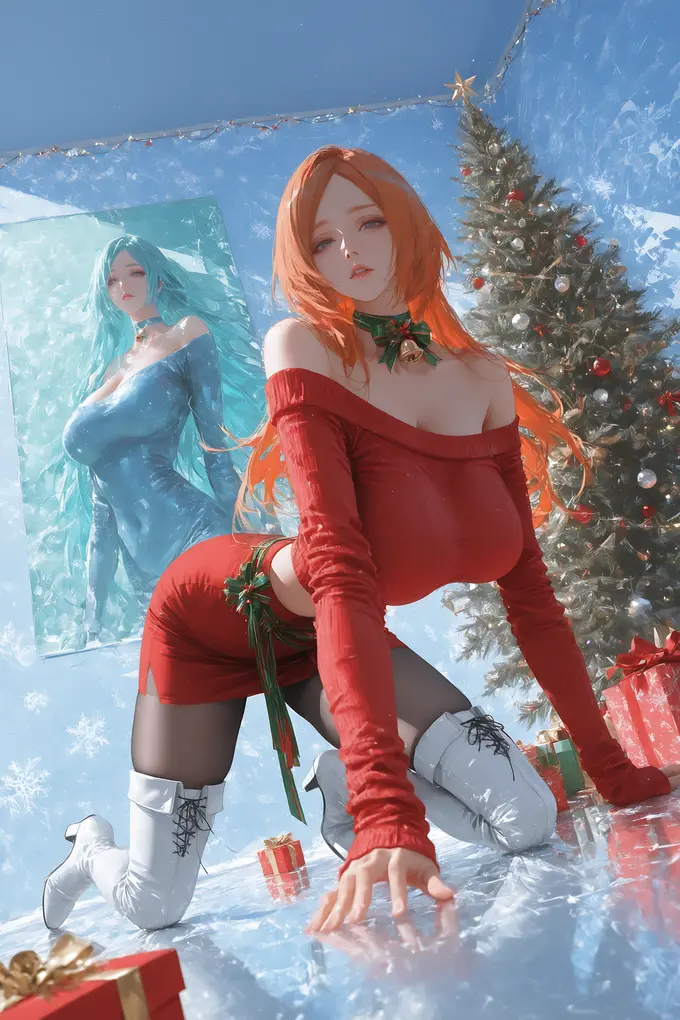 22张超高清井上织姬圣诞装美图壁纸 第2张