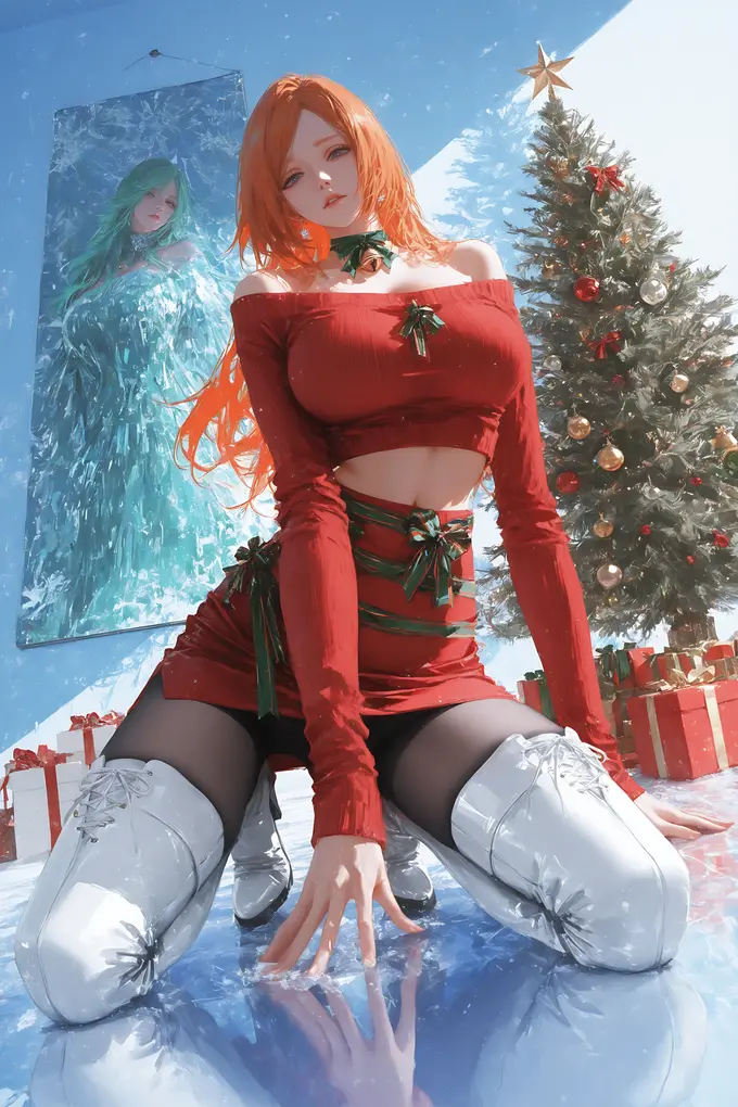 22张超高清井上织姬圣诞装美图壁纸 第6张