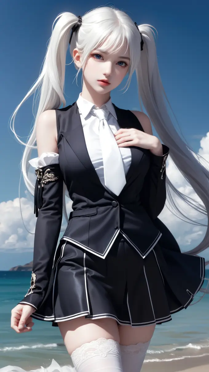 13张双马尾少女AI美图 【122M】