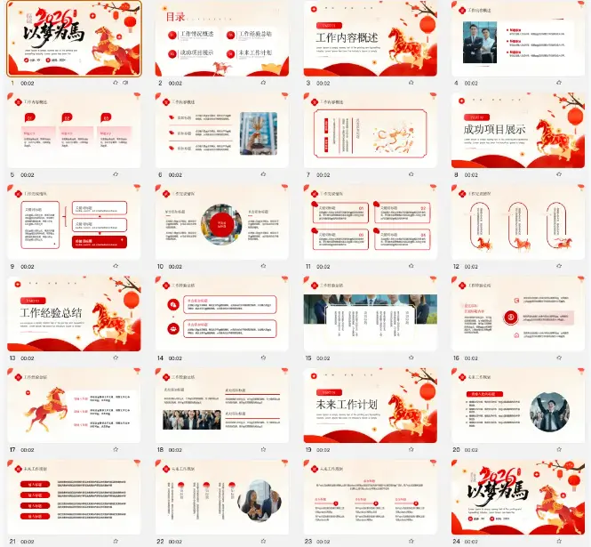 2026年最新76款个人述职报告PPT模板,可编辑可修改 第3张