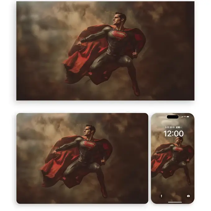 2套超人9K超清平板+手机+电脑折叠屏壁纸 第2张