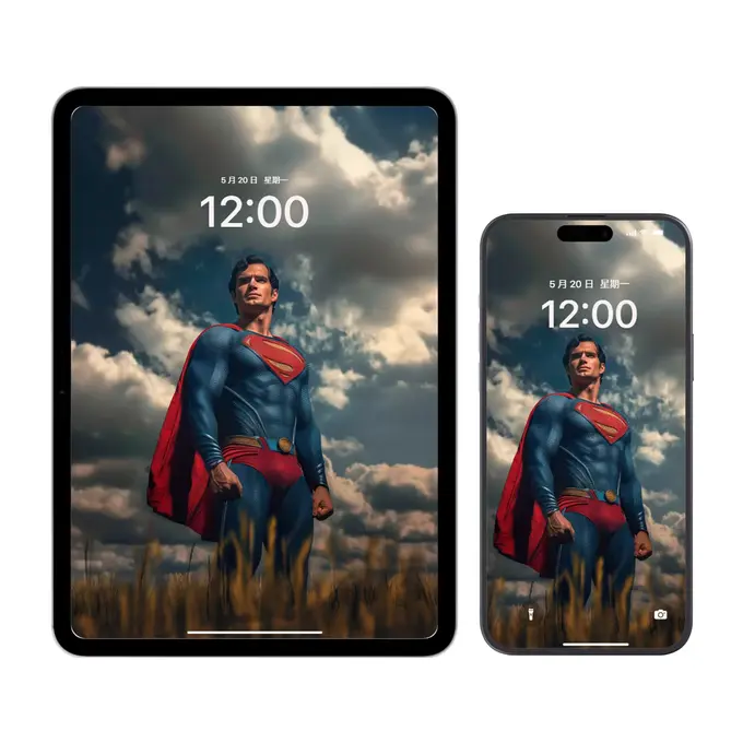 2套超人9K超清平板+手机+电脑折叠屏壁纸 第3张