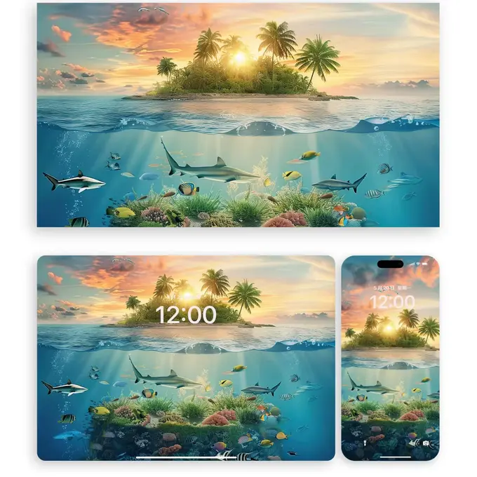 海洋世界40张（平板手机电脑折叠屏壁纸）9K超清图片 第4张