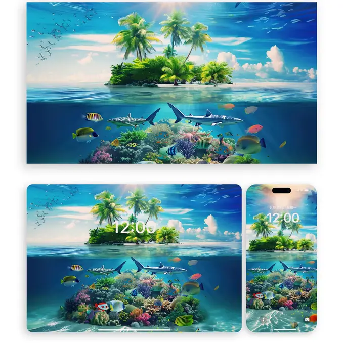 海洋世界40张（平板手机电脑折叠屏壁纸）9K超清图片 第3张