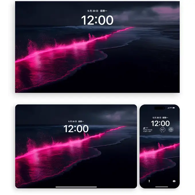 14套4K高清海浪海景 电脑平板iPad手机壁纸 第2张