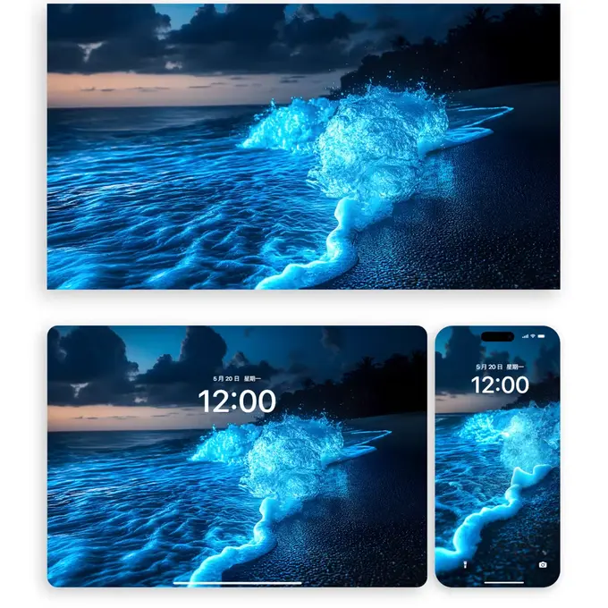 14套4K高清海浪海景 电脑平板iPad手机壁纸 第4张