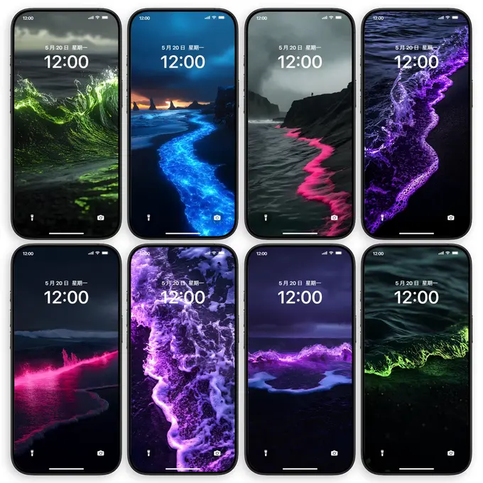 14套4K高清海浪海景 电脑平板iPad手机壁纸