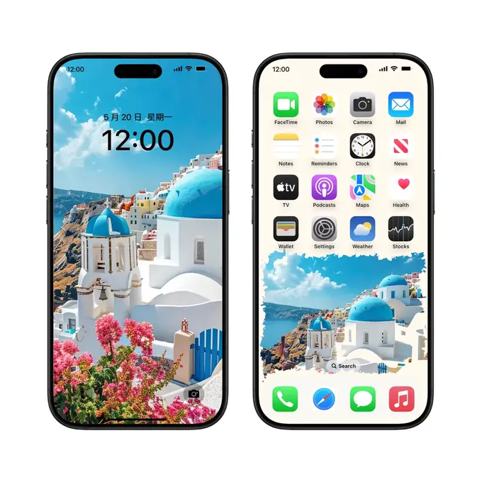 10张9K无损圣托里尼（平板手机电脑折叠屏壁纸） 第4张