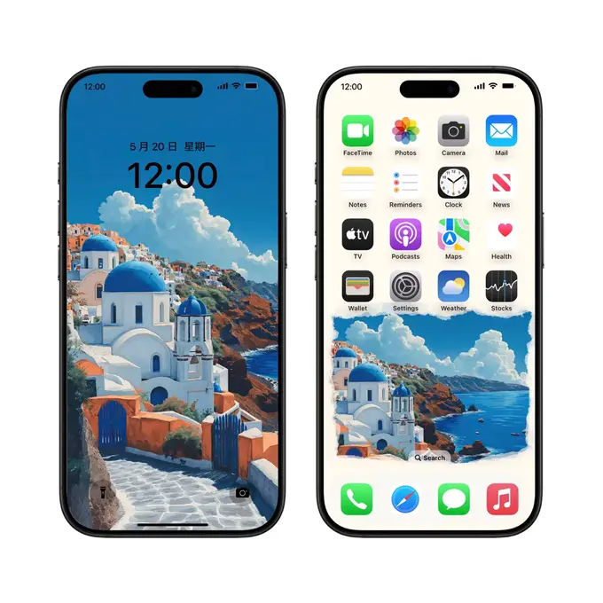 10张9K无损圣托里尼（平板手机电脑折叠屏壁纸） 第3张