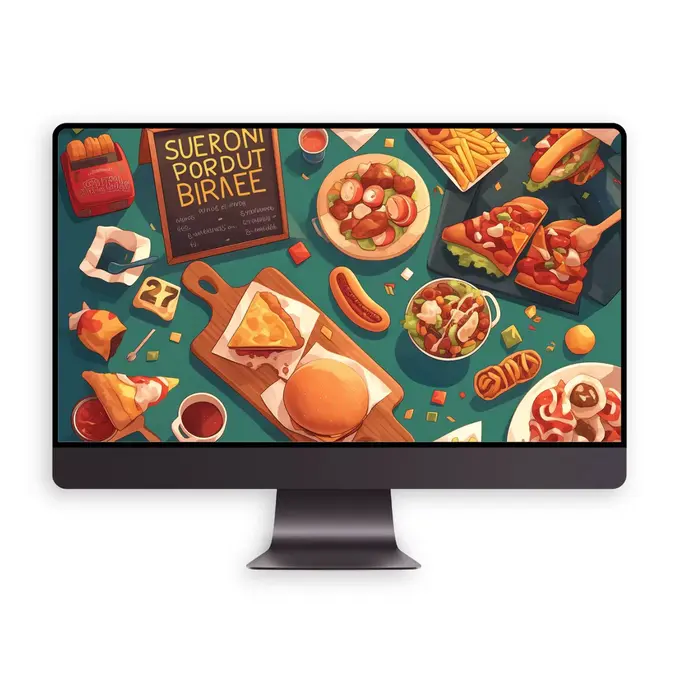 治愈系法式西餐美食4K插画风壁纸 电脑手机平板折叠屏通用 第4张