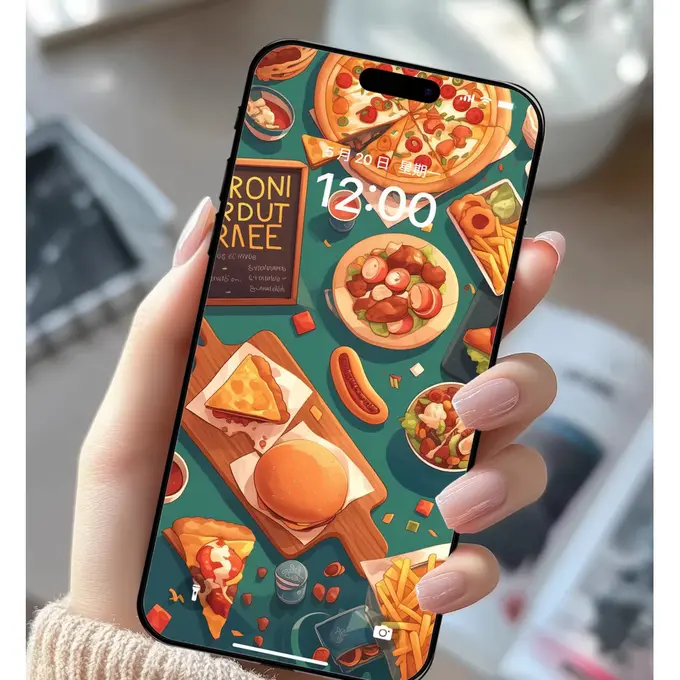 治愈系法式西餐美食4K插画风壁纸 电脑手机平板折叠屏通用 第5张