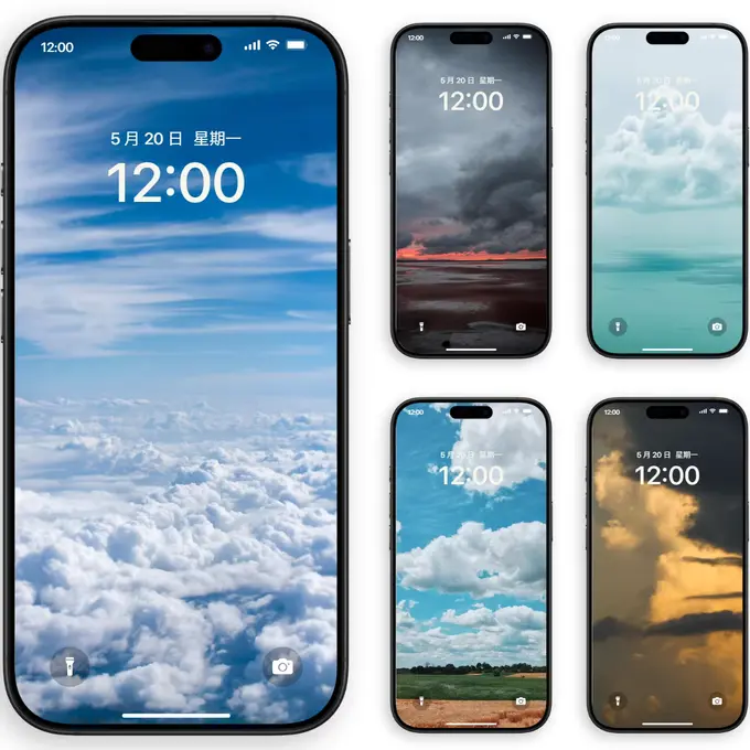 云是在天空散步的水 30张手机壁纸 苹果安卓华为小米三星通用 第2张