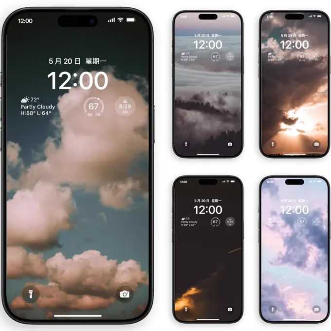云是在天空散步的水 30张手机壁纸 苹果安卓华为小米三星通用
