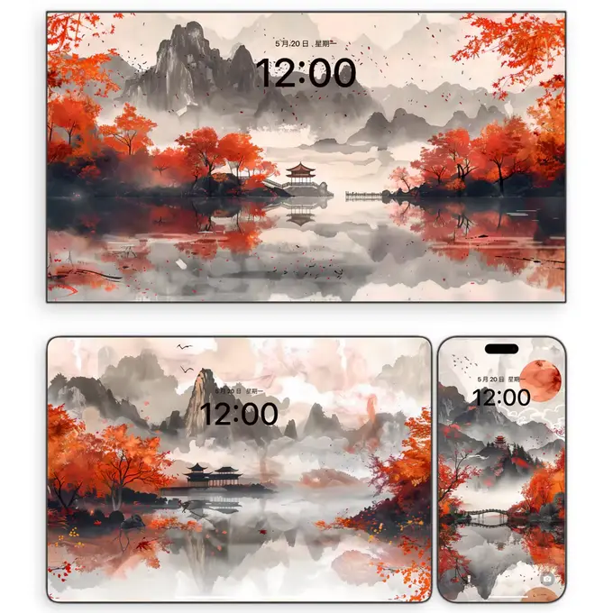 48张浓墨版绘4K高级氛围感 手机电脑ipad平板壁纸