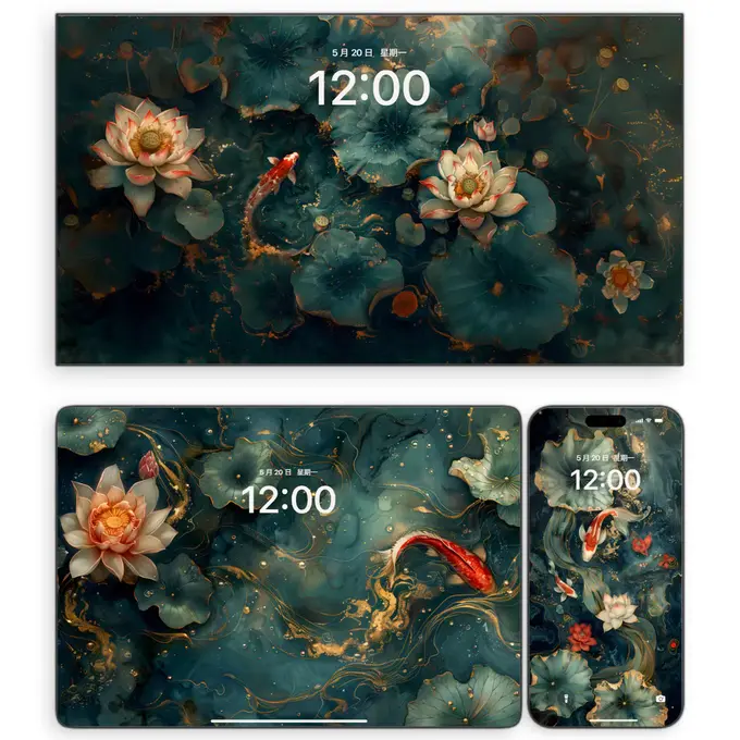 48张浓墨版绘4K高级氛围感 手机电脑ipad平板壁纸 第4张