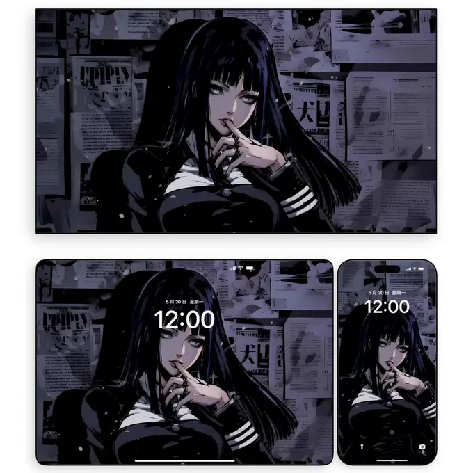 火影中的温柔白月光 日向雏田4K高清壁纸(电脑平板iPad手机图片) 第1张