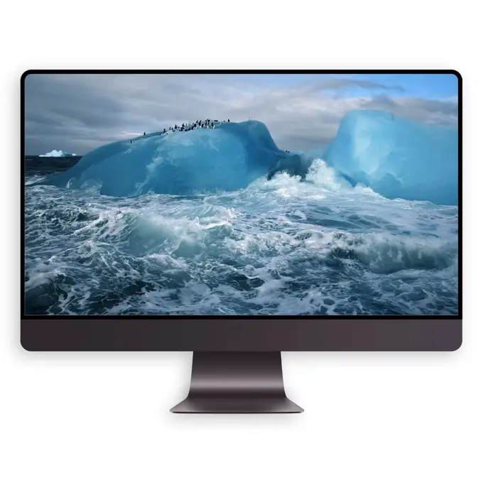 冰晶浪花 蓝色系护眼壁纸(电脑手机ipad平板壁纸)4K超清无损图片 第3张