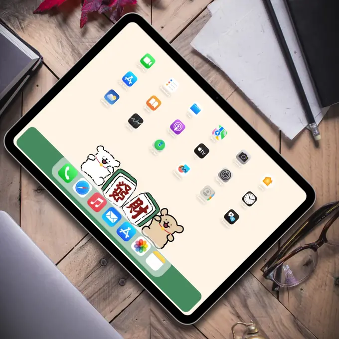 21张发财线条小狗 卡通动漫壁纸(电脑平板iPad手机) 4K超高清图片 第3张