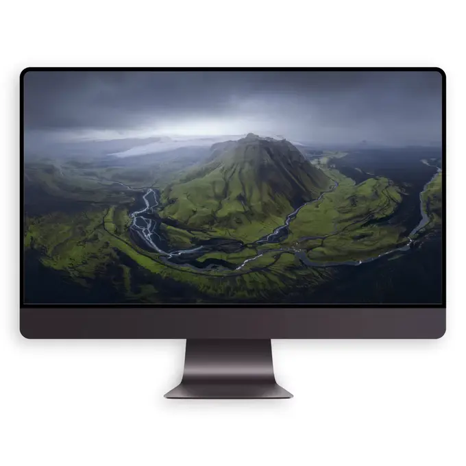 冰火翠谷4K高清绿色护眼壁纸(电脑手机平板ipad通用) 第4张