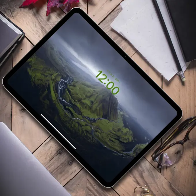 冰火翠谷4K高清绿色护眼壁纸(电脑手机平板ipad通用) 第5张