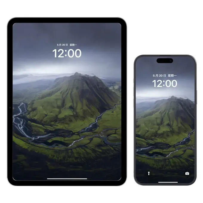 冰火翠谷4K高清绿色护眼壁纸(电脑手机平板ipad通用) 第2张