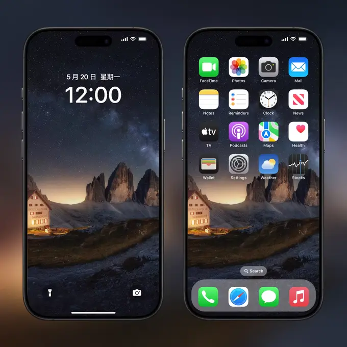 多洛米蒂的星夜圣歌4K高清壁纸(电脑手机平板ipad) 第2张