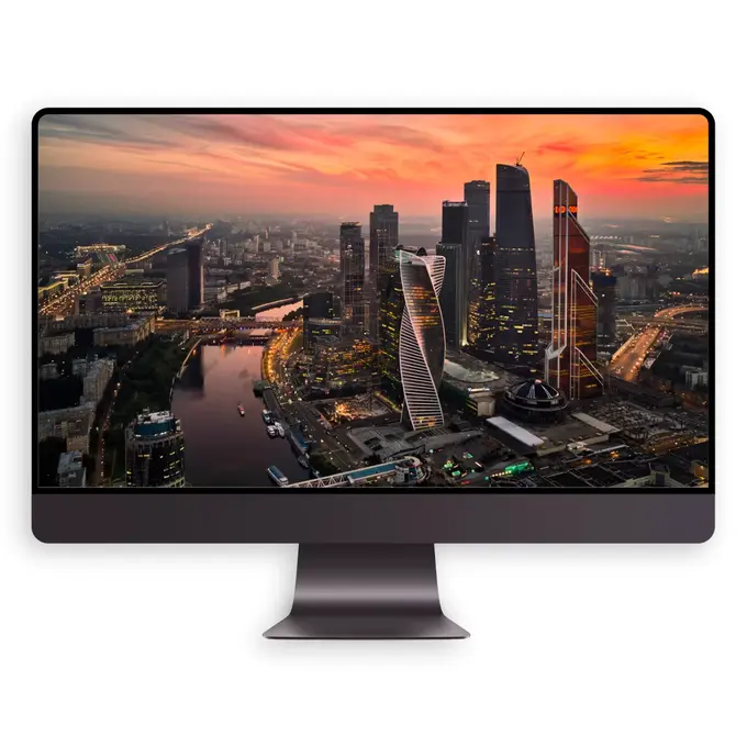 莫斯科河畔夕照楼影4K高清壁纸(电脑手机平板ipad) 第5张