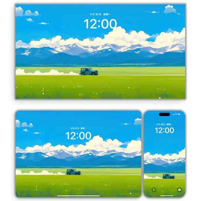 宫崎骏吉卜力原野4K高清(电脑手机平板ipad壁纸)